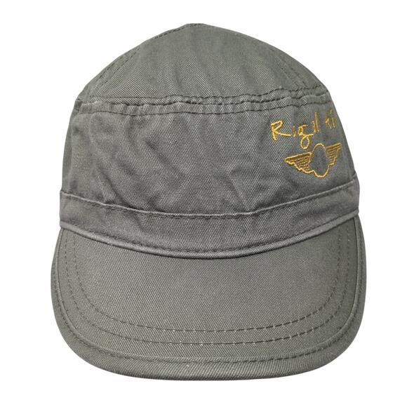 Regal Air Strapback Cadet Army Cap Hat Green One Size Embroidered Ouray - Picture 1 of 9